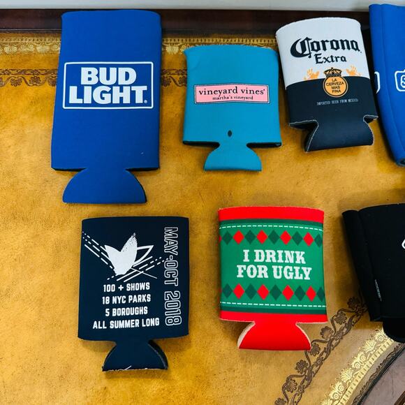 Koozies Set of 7 Vineyard Vines Bud Light Spinnaker Brooklyn Corona NYC - Picture 5 of 5